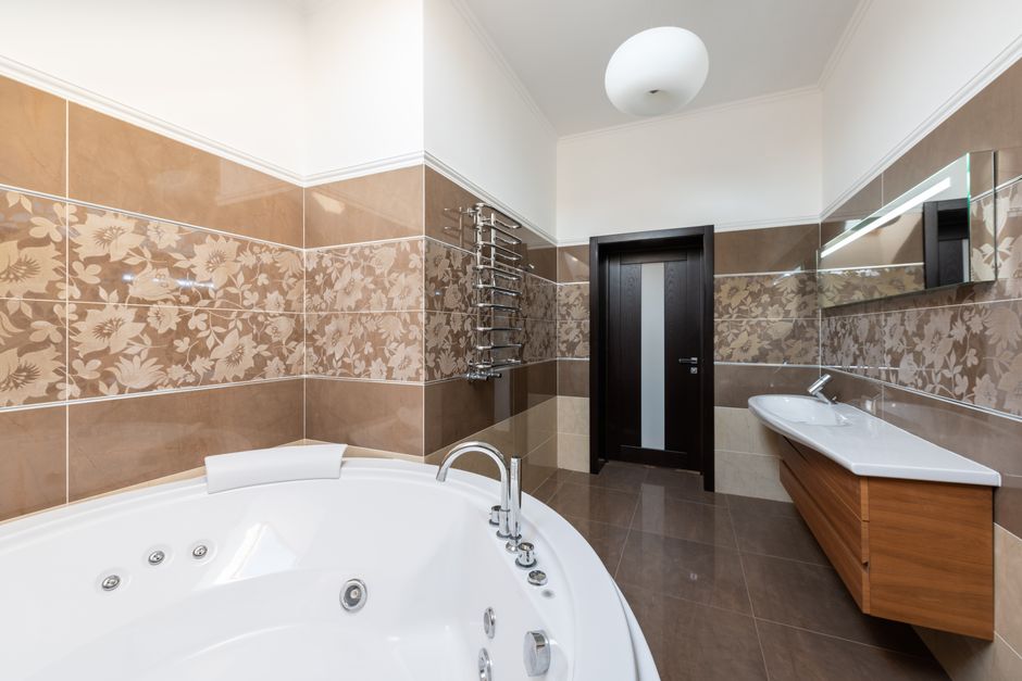 Modern luxury bathroom interior showcase